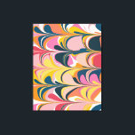 Modern Abstrakt Marble Swirl i Rosa och Gult Canvastryck<br><div class="desc">Lägg till lite roligt stil och färg i väggarna med det här Kanvastrycket med fetstil och färgstark Abstrakt MarLED Graphic Design.</div>