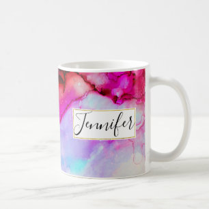 Modern Abstrakt Marble Watercolor Design Kaffemugg