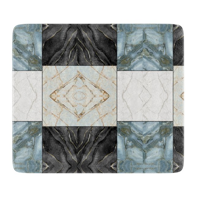 Modern Abstrakt Marmor Agat Geometrisk Block (Framsidan)