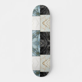 Modern Abstrakt Marmor Agat Geometrisk Block Mini Skateboard Bräda 18,5 Cm