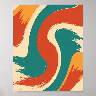 Modern abstrakt med dynamiskt flöde poster
