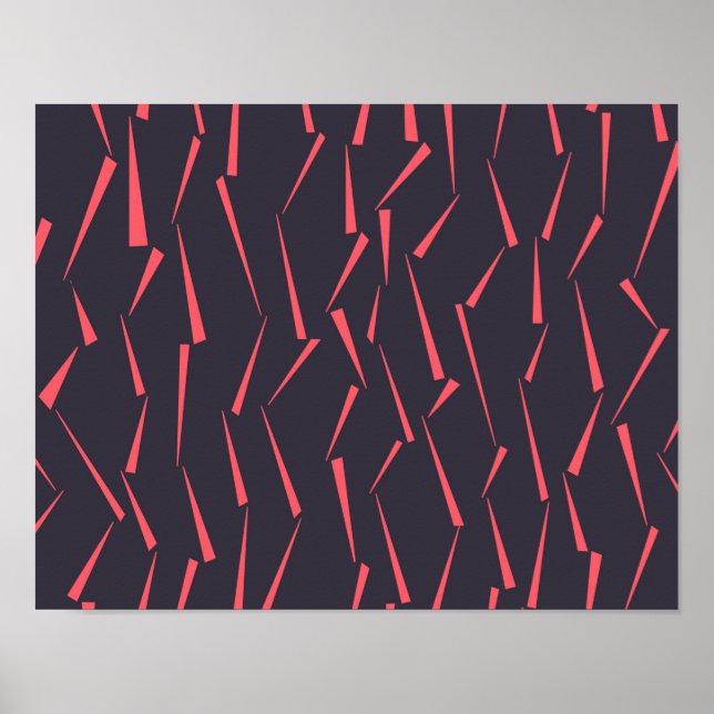 Modern abstrakt med lekfull geometrisk triangel mö poster (Framsidan)