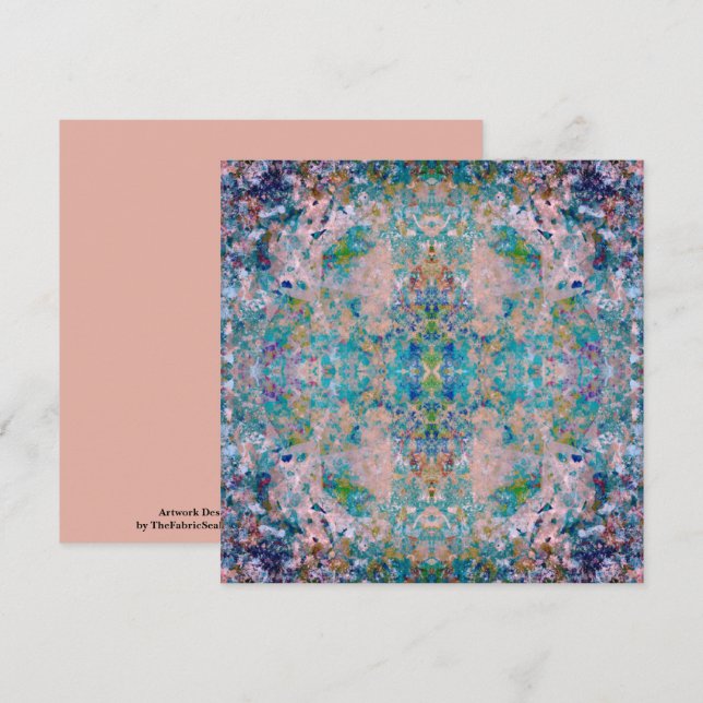Modern Abstrakt med Sangria Färg Kort (Fram/baksida)
