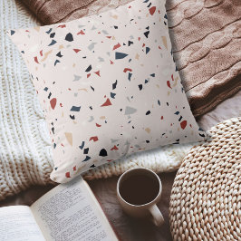 Modern Abstrakt Mid Century Terrazzo Mönster Kudde