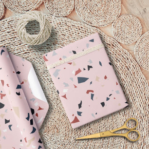 Modern Abstrakt Mid Century Terrazzo Mönster Presentpapper