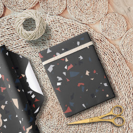 Modern Abstrakt Mid Century Terrazzo Mönster Presentpapper