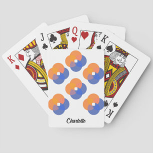 Modern Abstrakt - minimalistcirklar Orange Blue Casinokort