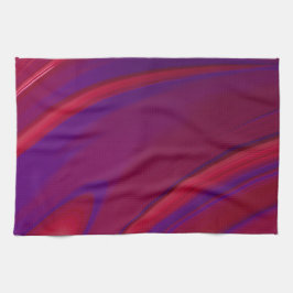 Modern Abstrakt - minimalistisk Red Lila Swirl Kökshandduk