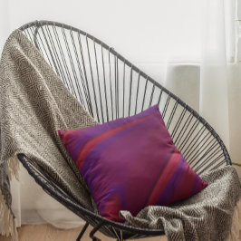 Modern Abstrakt - minimalistisk Red Lila Swirl Kudde