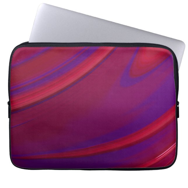 Modern Abstrakt - minimalistisk Red Lila Swirl Laptop Fodral (Framsidan)