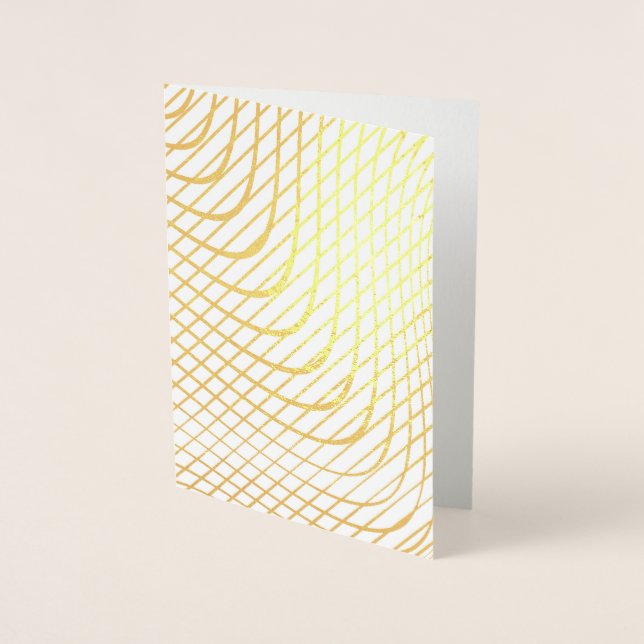 Modern Abstrakt - minimalistiskt Guld Folierat Kort (Framsida)