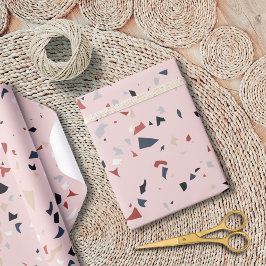 Modern abstrakt mitten av seklet terrazzo-mönster presentpapper