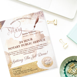 Modern Abstrakt Mobile Notary & Loan Signing Flygblad