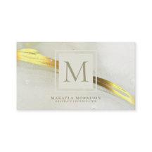 Modern abstrakt monogram med guldbläck