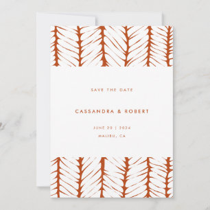 Modern Abstrakt Mönster Graphic Rust Terracotta Spara Datumet