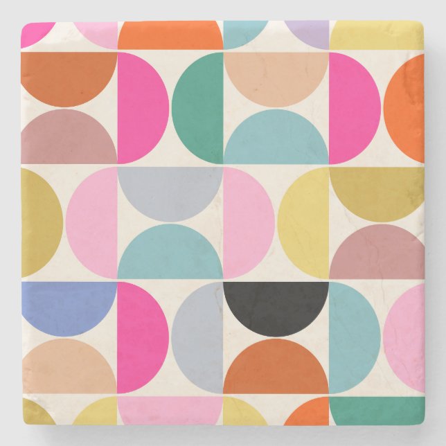 Modern Abstrakt Mönster i det moderna århundradet Stenunderlägg (Framsidan)