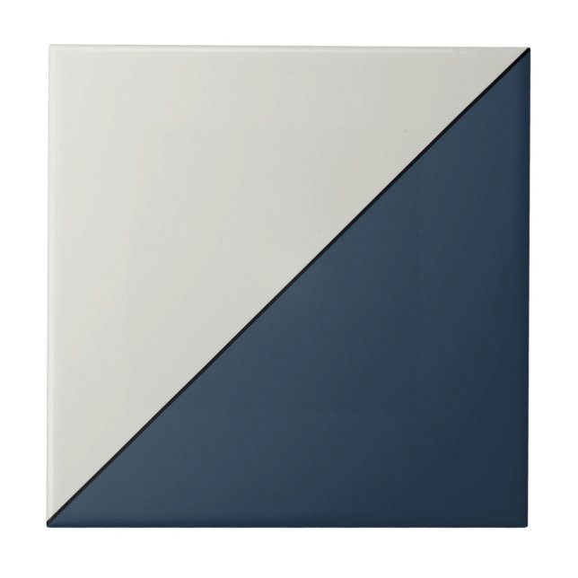 Modern Abstrakt Mörk blått geometrisk triangel Kakelplatta (Framsidan)