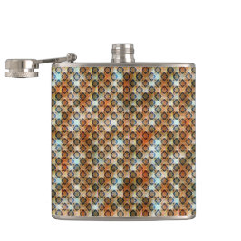 Modern abstrakt mosaik geometriskt mönster 1296 fickplunta