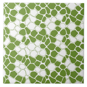 Modern, abstrakt mosaik, pastellgrönt, vit kakelplatta