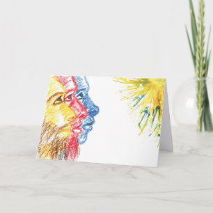 Modern Abstrakt multikulturell tre Kung Helgkort