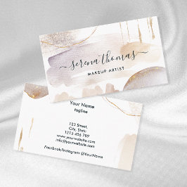 Modern Abstrakt Namnteckning  Guld vattenfärg Visitkort