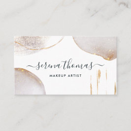 Modern Abstrakt Namnteckning vattenfärgen  Guld Visitkort
