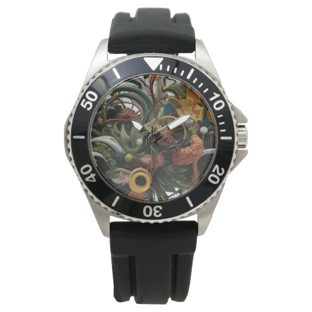 Modern Abstrakt - naturformer - Elegant Classic Armbandsur (Framsida)