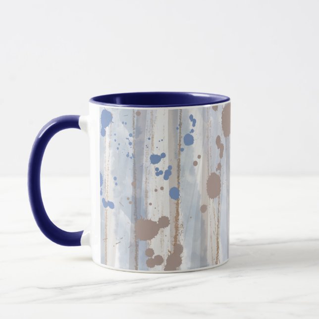Modern Abstrakt Naturkonst Penskrafter Mugg (Vänster)