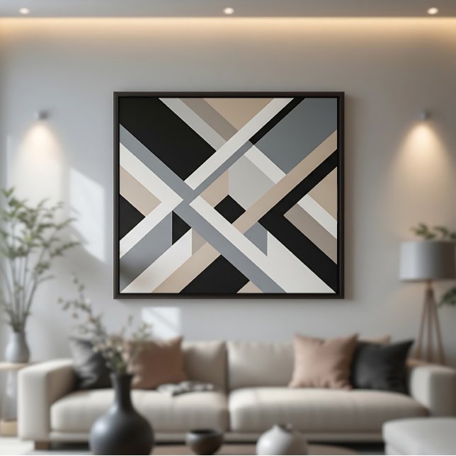 Modern Abstrakt Neutral 3D-Lager Poster (Skapare uppladdad)