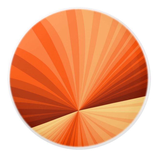 Modern Abstrakt Orange Red Vanilla Graphic Fractal Knopp (Framsidan)