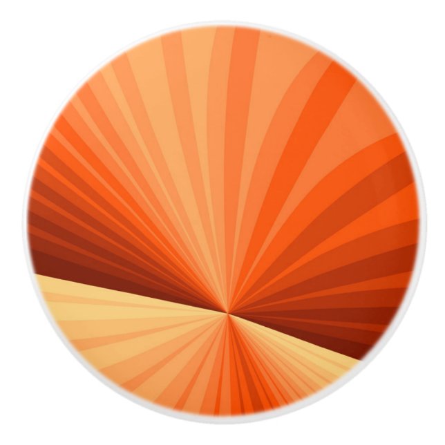 Modern Abstrakt Orange Red Vanilla Graphic Fractal Knopp (Framsidan)