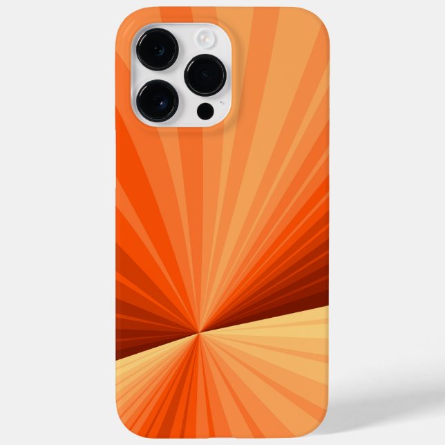 Modern Abstrakt Orange Röd Vanilj Grafisk Fraktal (Baksida)
