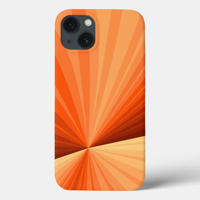 Modern Abstrakt Orange Röd Vanilj Grafisk Fraktal (Baksida)
