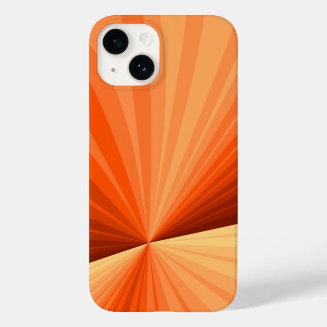 Modern Abstrakt Orange Röd Vanilj Grafisk Fraktal (Baksida)