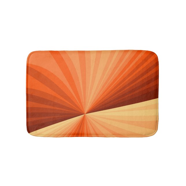 Modern Abstrakt Orange Röd Vanilj Grafisk Fraktal Badrumsmatta (Framsidan)
