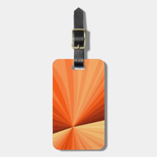 Modern Abstrakt Orange Röd Vanilj Grafisk Fraktal Bagagebricka