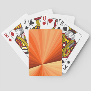Modern Abstrakt Orange Röd Vanilj Grafisk Fraktal Casinokort