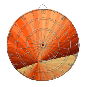 Modern Abstrakt Orange Röd Vanilj Grafisk Fraktal Darttavla