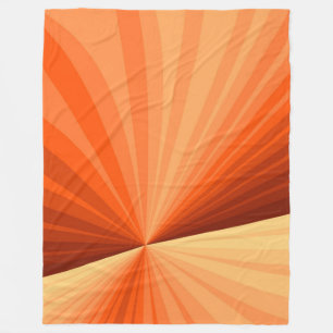 Modern Abstrakt Orange Röd Vanilj Grafisk Fraktal Fleecefilt