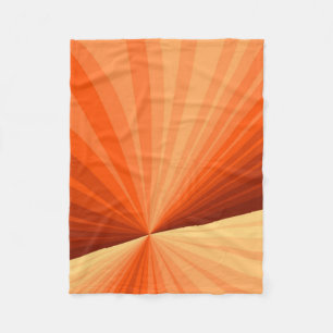 Modern Abstrakt Orange Röd Vanilj Grafisk Fraktal Fleecefilt