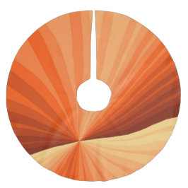 Modern Abstrakt Orange Röd Vanilj Grafisk Fraktal Julgransmatta Borstad Polyester