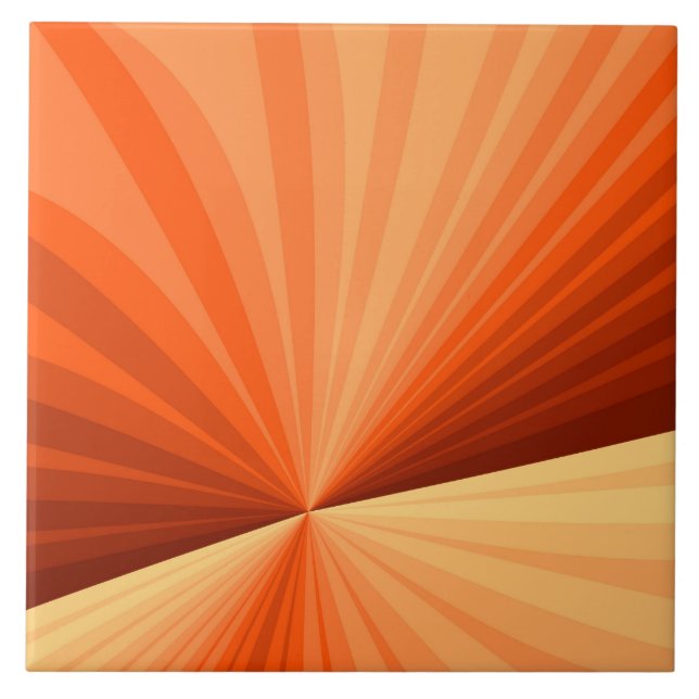 Modern Abstrakt Orange Röd Vanilj Grafisk Fraktal Kakelplatta (Framsidan)