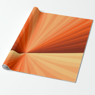 Modern Abstrakt Orange Röd Vanilj Grafisk Fraktal Presentpapper