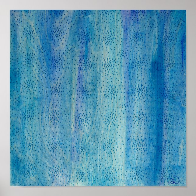 Modern Abstrakt på Wood Poster (Framsidan)