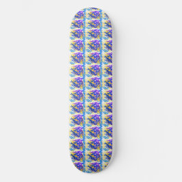 Modern Abstrakt Paint Stänk Mini Skateboard Bräda 18,5 Cm