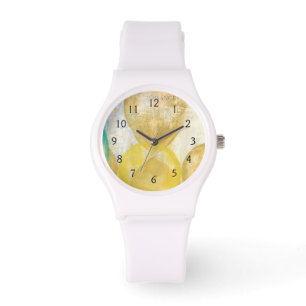 Modern Abstrakt Paints on Newsprint Armbandsur