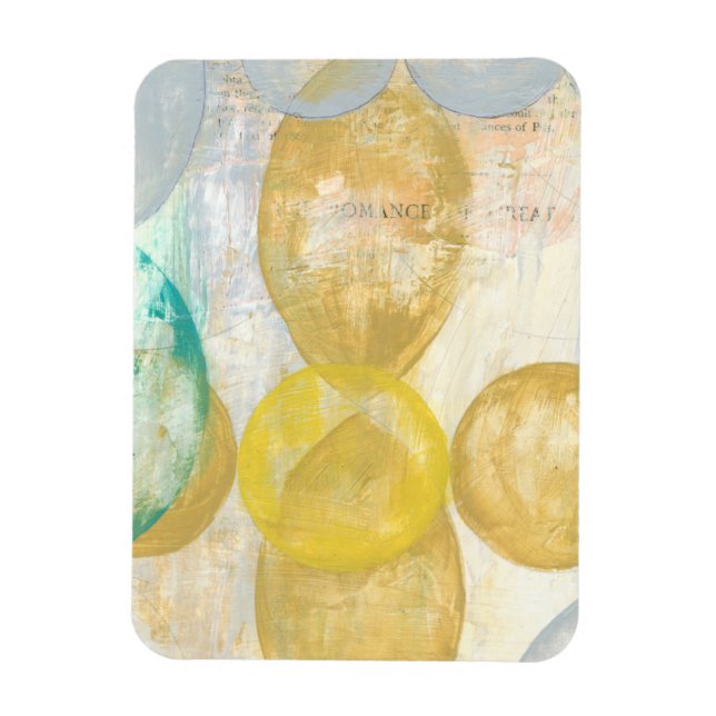 Modern Abstrakt Paints on Newsprint Magnet (Vertikal)