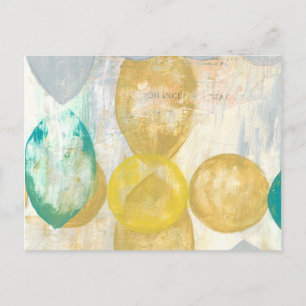 Modern Abstrakt Paints on Newsprint Vykort