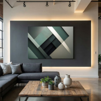 Modern Abstrakt Passar Perfekt i en Man Cave Canvastryck