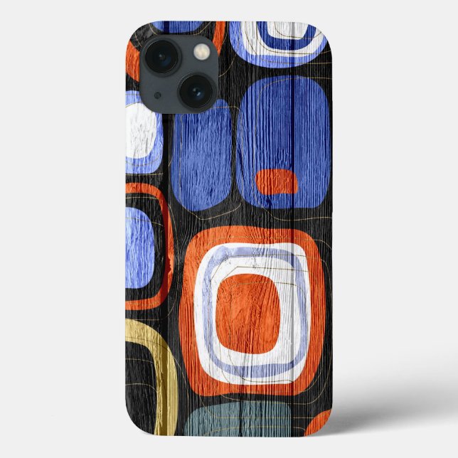 Modern Abstrakt Pastel Wood Se Fodral-Mate iPhone (Baksida)